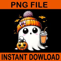ghost drinking coffee halloween png