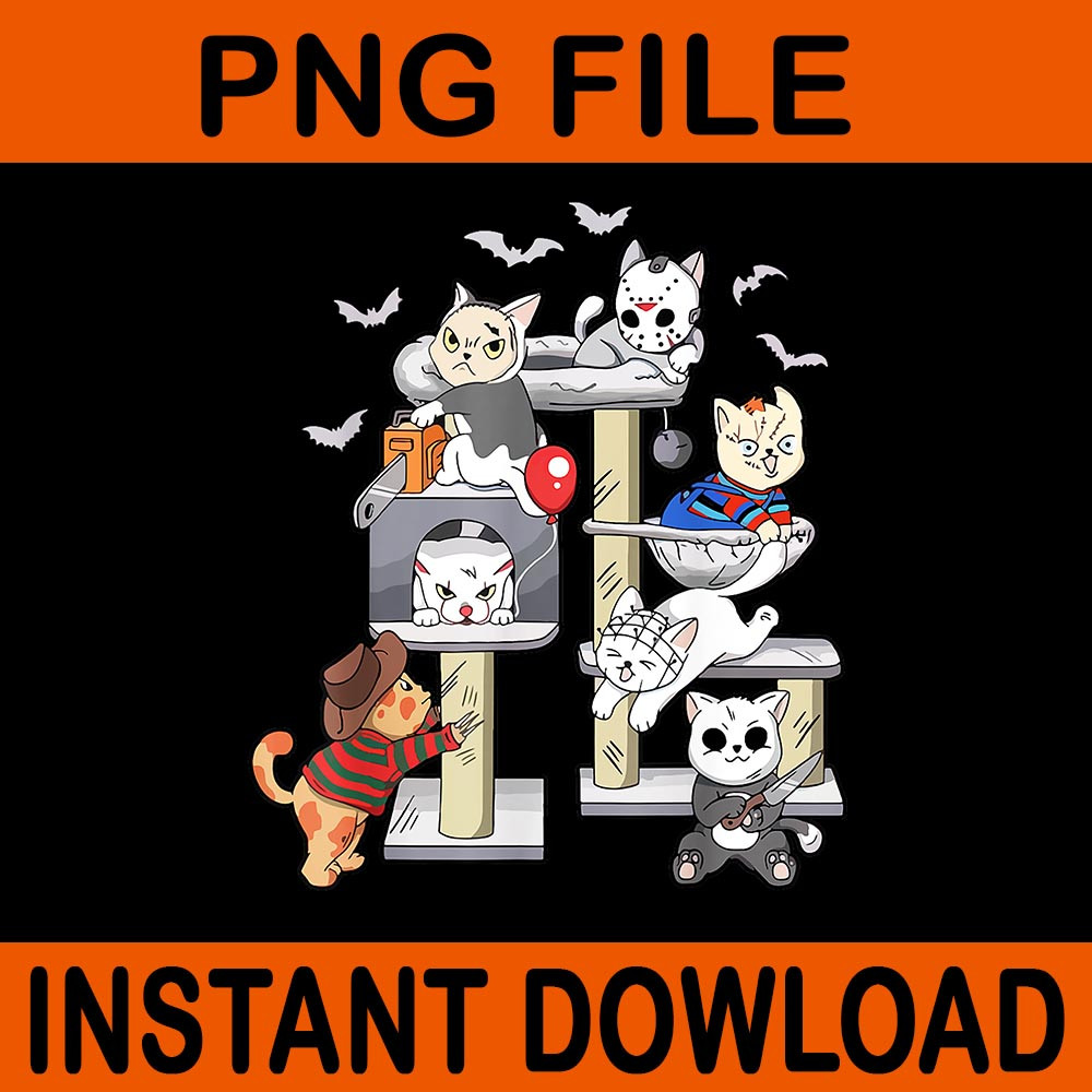 Cat Horror Movies Cute Halloween PNG 0