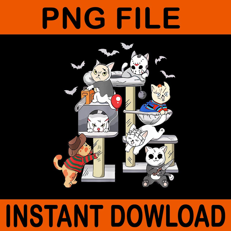 Cat Horror Movies Cute Halloween PNG 0