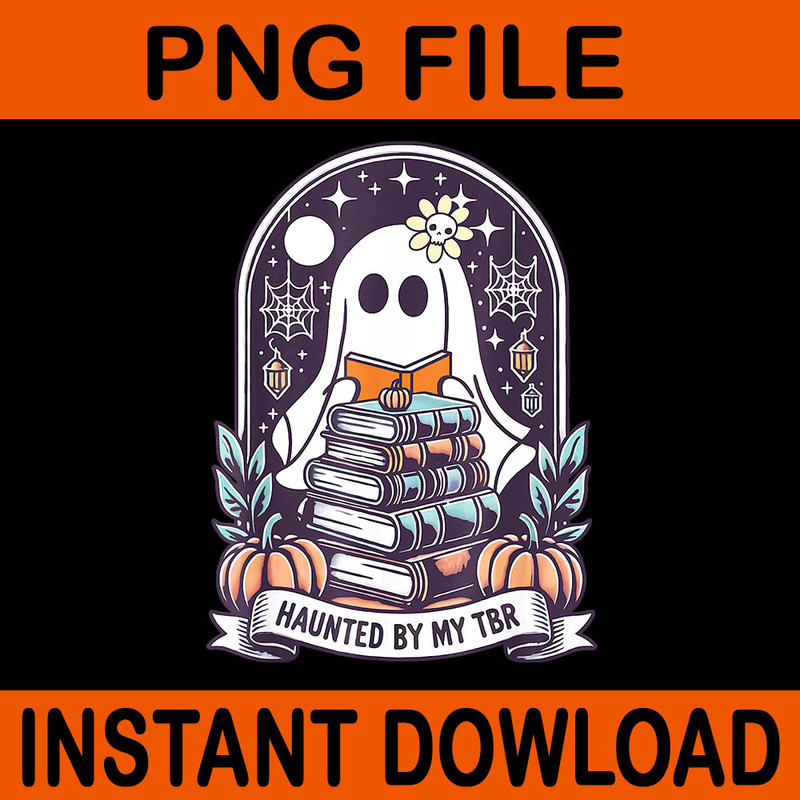Ghost Haunted By My TBR PNG 0