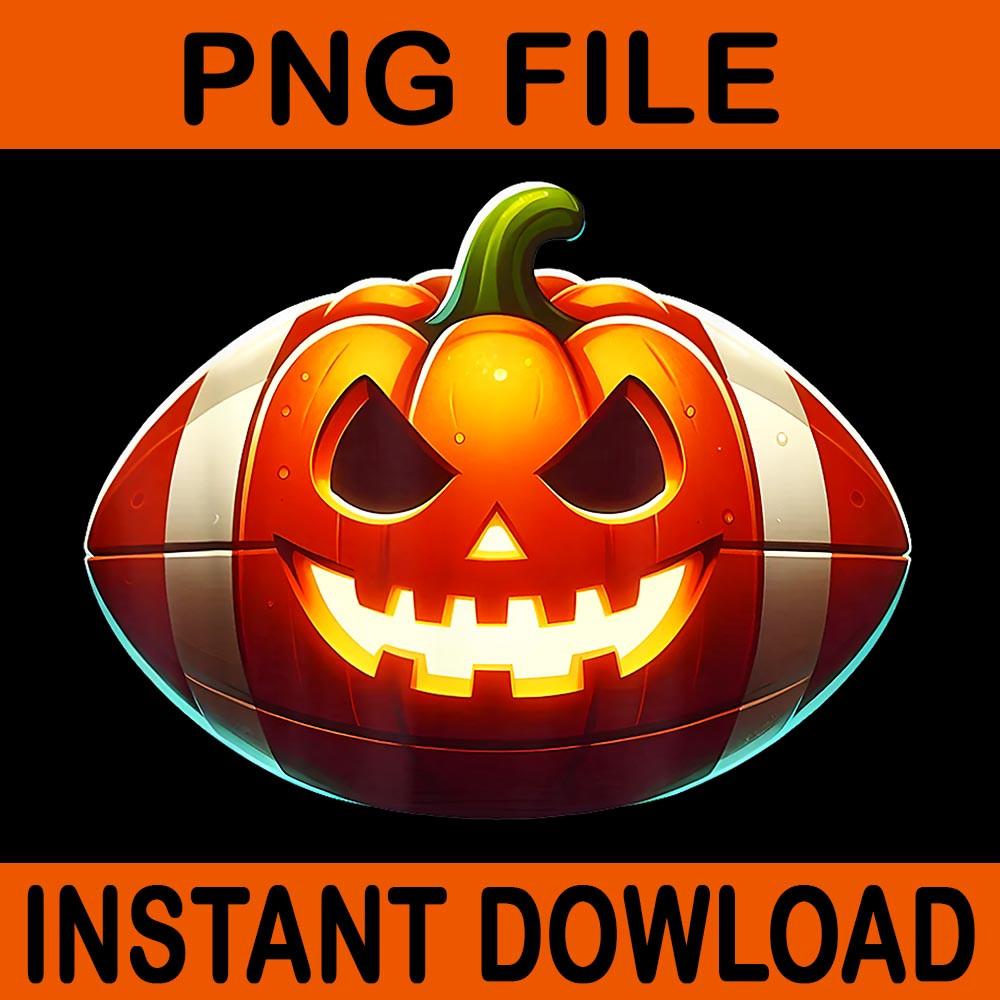 Football Pumpkin Halloween PNG 0