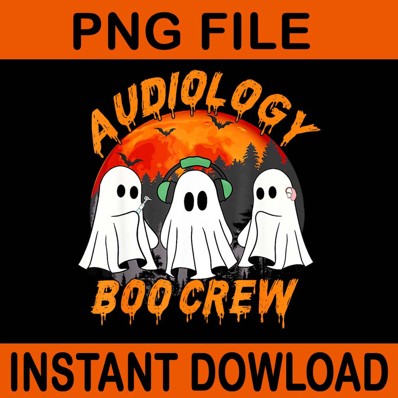 Audiologist Boo Crew Halloween Ghosts PNG 0