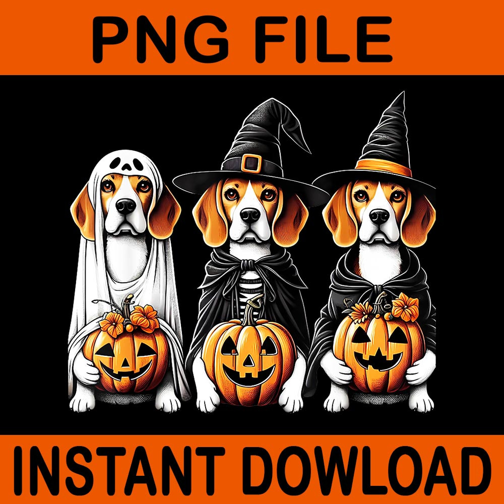 Beagle Ghost Halloween Dog PNG 0