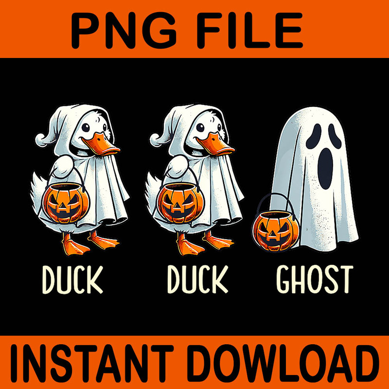 Duck Ghost Pun Trick Or Treat Halloween PNG 0