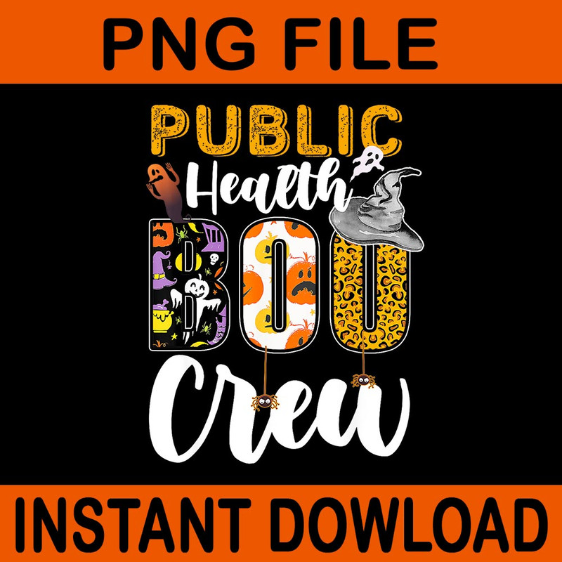 Public Health Boo Crew Halloween PNG 0