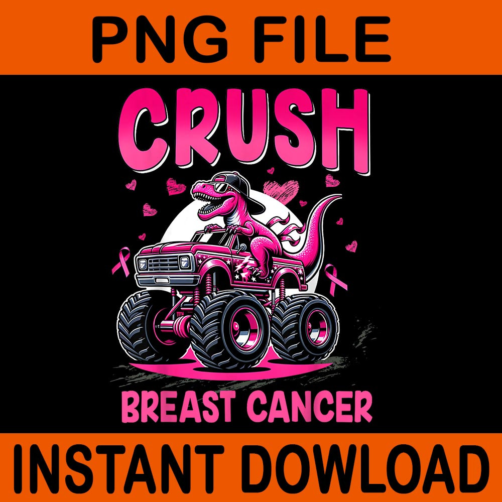 Crush Breast Cancer Awareness Trex PNG 0