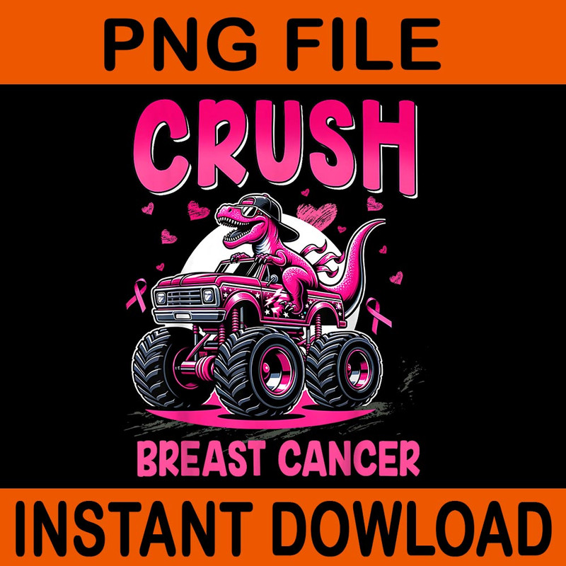 Crush Breast Cancer Awareness Trex PNG 0