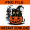 Black Cat Pumpkin For Halloween PNG 0