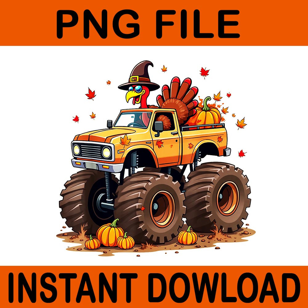 Thanksgiving Turkey Monster Truck PNG 0