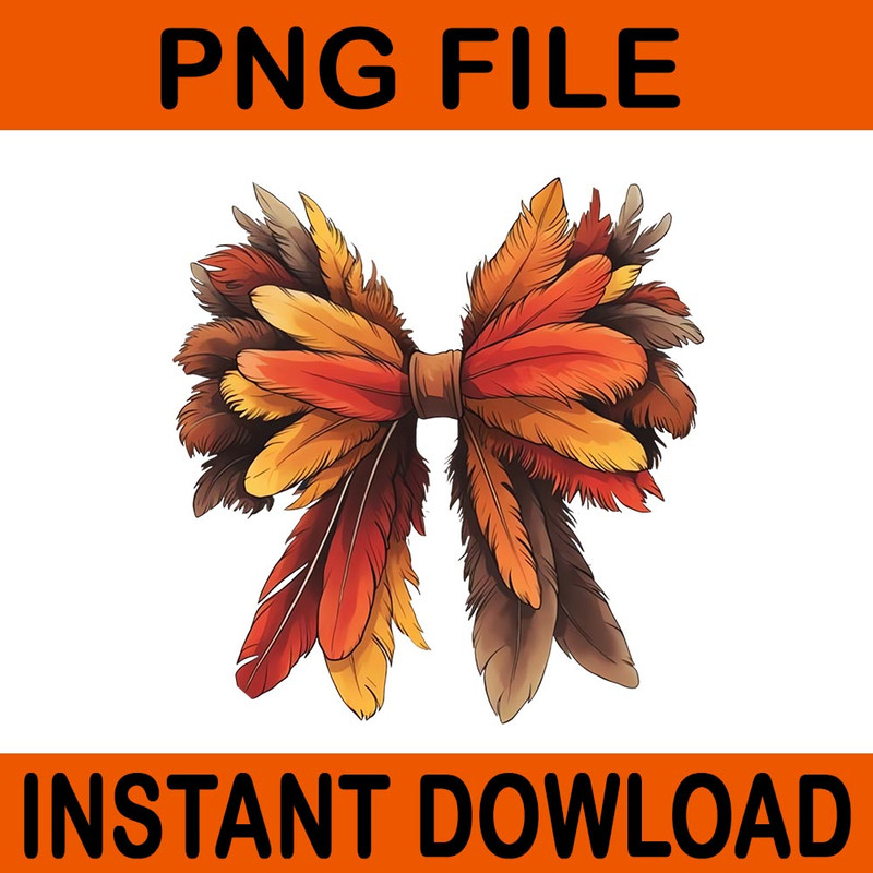 Coquette Bow Turkey Thanksgiving PNG 0