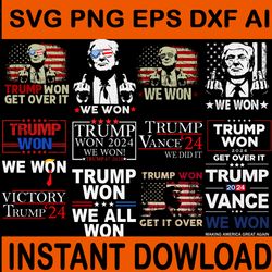 trump we won svg, trump won svg, trump won get over it svg, trump won again 2024 svg, trump 47th president svg, trump wi