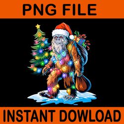 bigfoot christmas christmas tree xmas sasquatch png, bigfoot christmas png, bigfoot tree light christmas png
