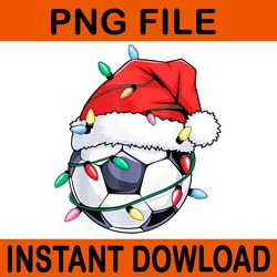 christmas soccer player sport santa hat xmas png, soccer christmas png, soccer hat santa png