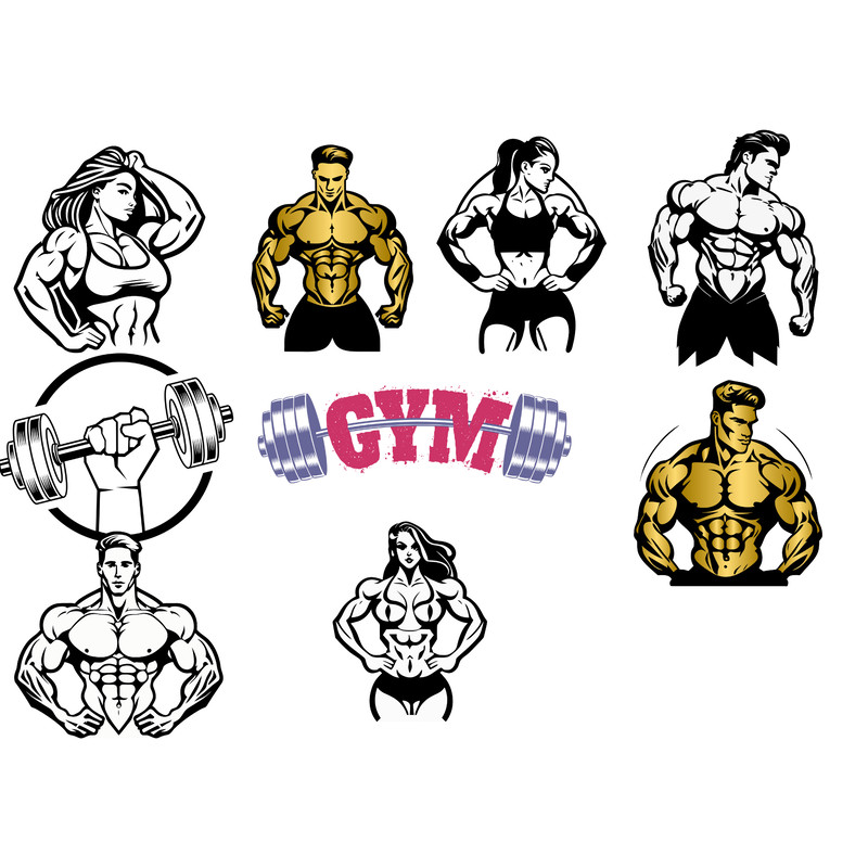 Gym 9 Png Bundle Filefitmes Gymhealthy Livingsports Clubfemale Fitnessbarbellmuscle Builderdecormale Bodybuilder 0