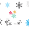 Snowflake Bundle 9 Png File Snowfall Cute Snowflakes Colorful Snowflakes Kids Room Decor Nursery Wall Decor Winter 0