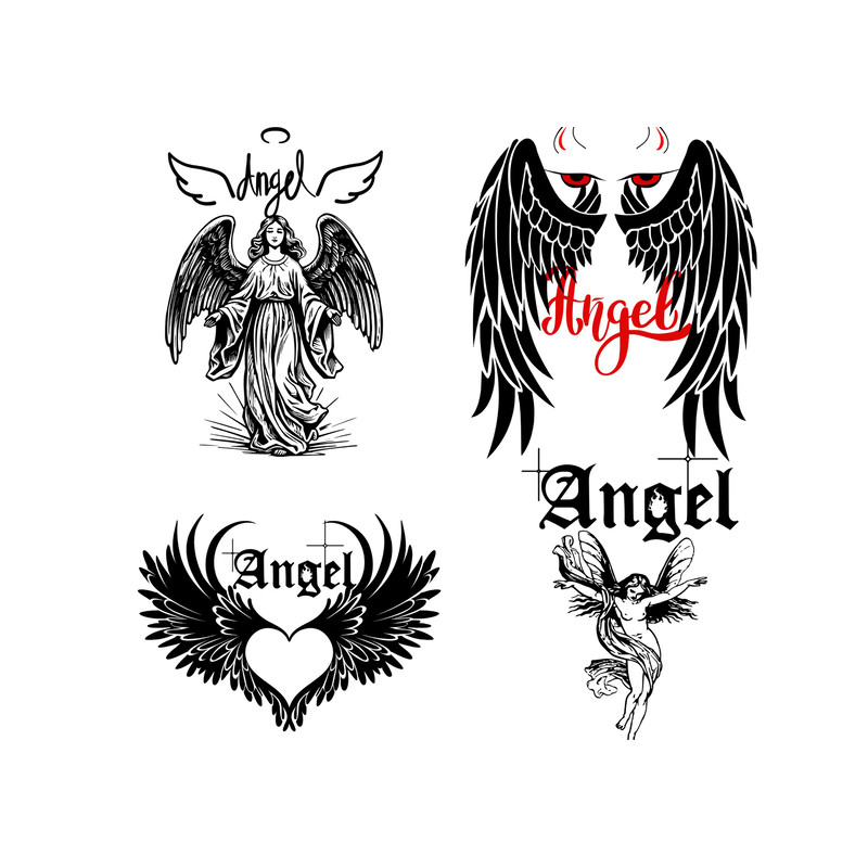 Angel Png Angel 4 Png File Bundle Angel Clipart Angel SilhouetteAngel Wings PngAngel Vector Christian PngChristia 0
