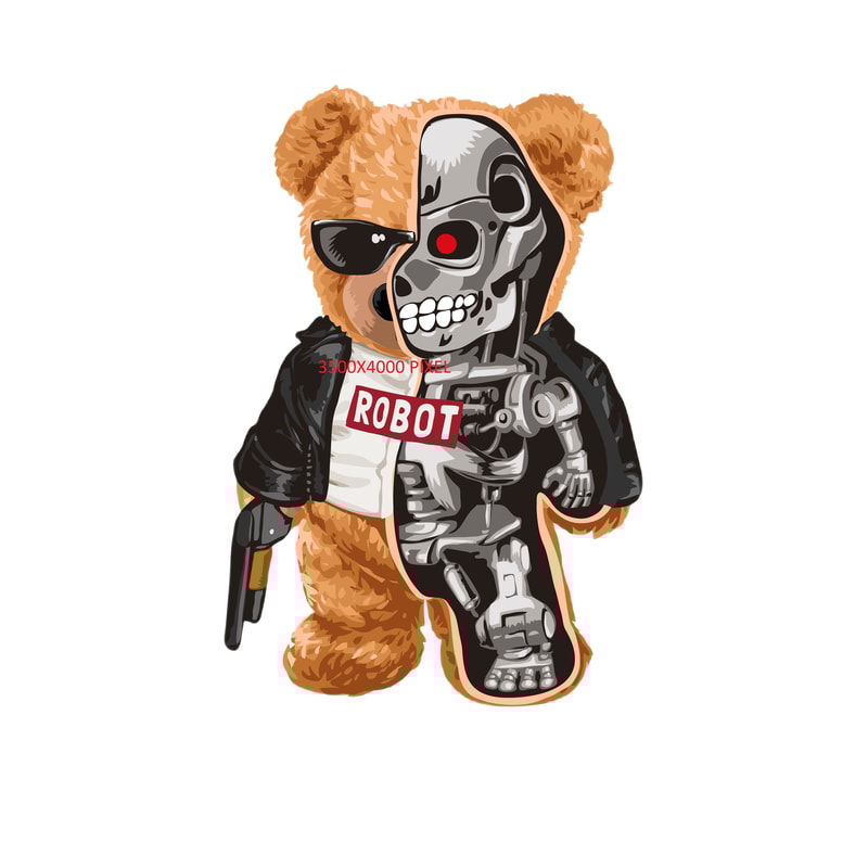 Teddy Bear Pngteddy Bear With Glasses Pngrobot Beargangster Teddy Bearhalf Roboticdigital Download Teddy Cute Bear 0