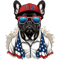 French Bulldog Tshirt2 Png Filesamerican Flag Bulldoganimal Tshirttshirt Designsretro SunsetFrench Bulldog Tsh 2