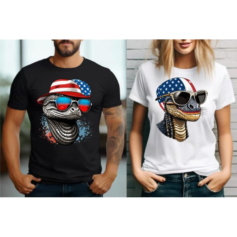 Cobra Tshirtanimal Tshirtpng King Cobra With American Flagcobra With Glassestshirt Designsretro Sunset King Cobr 0