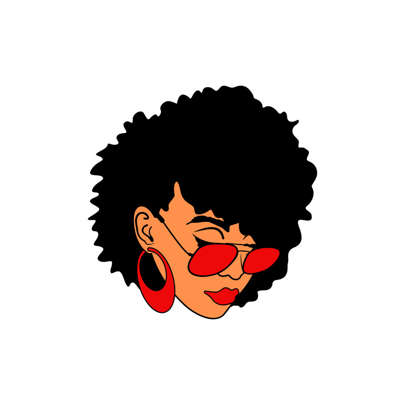 Black Girl SVG Black Woman SVG Black History Month SVG Woman Svg Afro Woman Svg Cut File Silhouette Cricut Svgpng 0