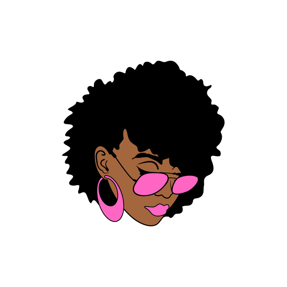 Black Girl SVG Black Woman SVG Black History Month SVG Woman Svg Afro Woman Svg Cut File Silhouette Cricut Svgpng 4