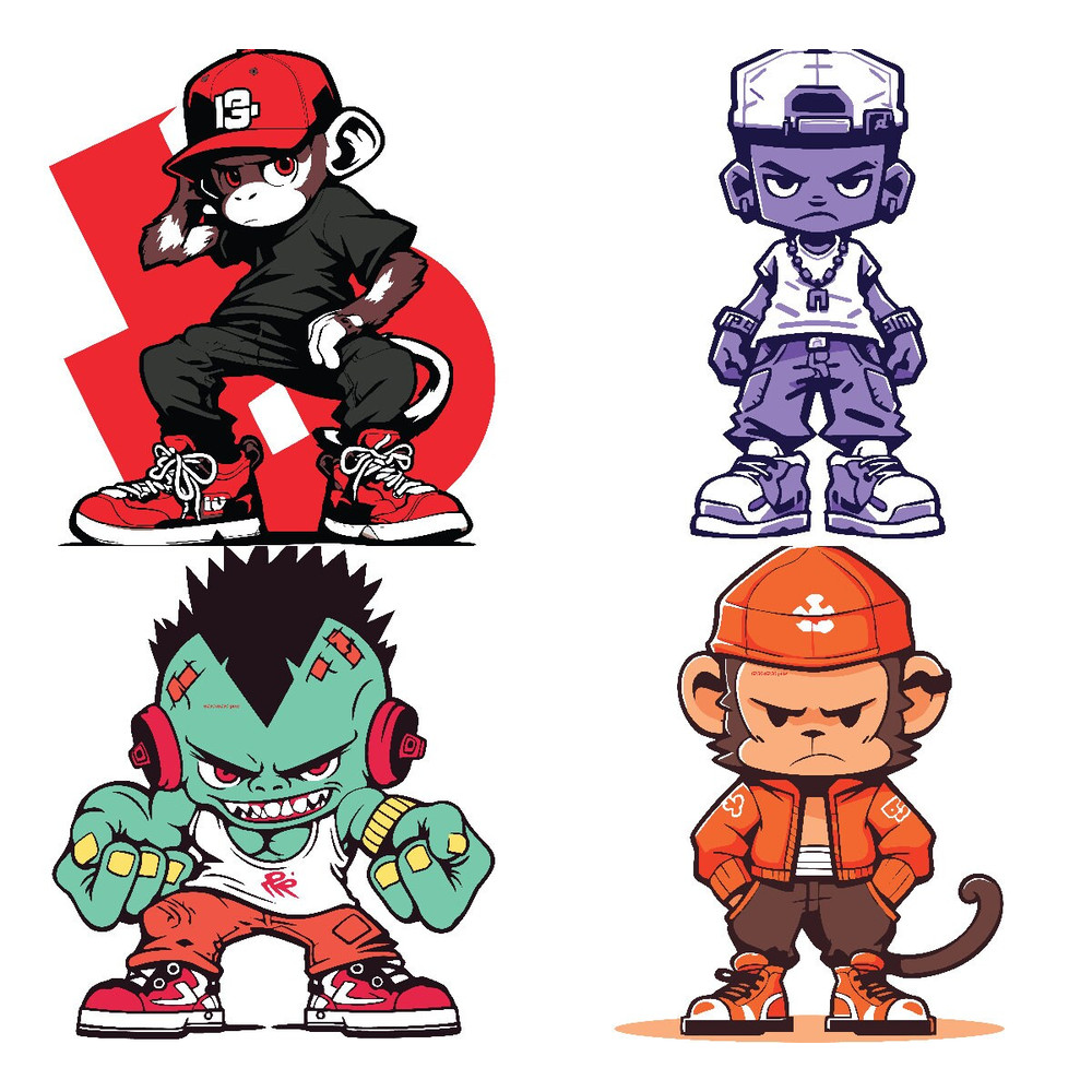 Hiphop Style4 Png Fileship Hop Partyfunfor Himmusic Raphiphop Monkeymonkey With Red Hathiphop With Hatbrek Danc 0