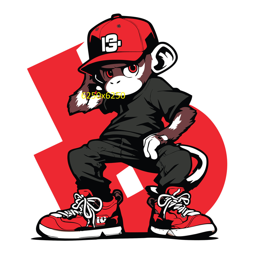 Hiphop Style4 Png Fileship Hop Partyfunfor Himmusic Raphiphop Monkeymonkey With Red Hathiphop With Hatbrek Danc 1