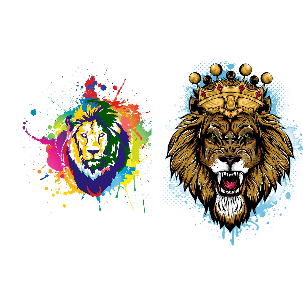 Lion 2 Pngcolorful Lion Color Designwatercolor Lioncolor Printdigital Downloadlion King Jungletee Printking Of T 0