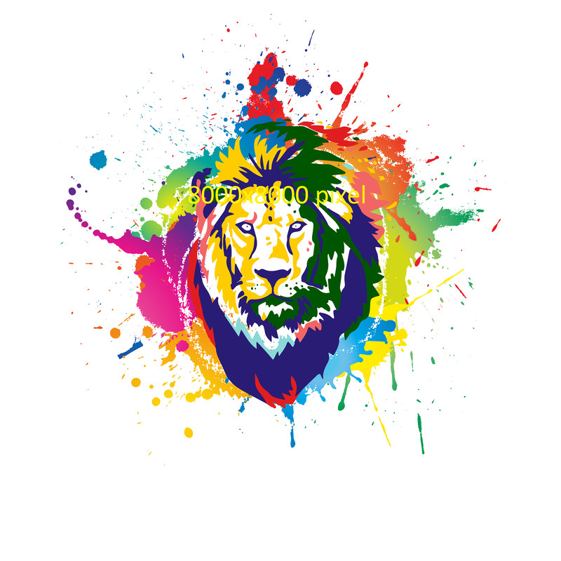 Lion 2 Pngcolorful Lion Color Designwatercolor Lioncolor Printdigital Downloadlion King Jungletee Printking Of T 1