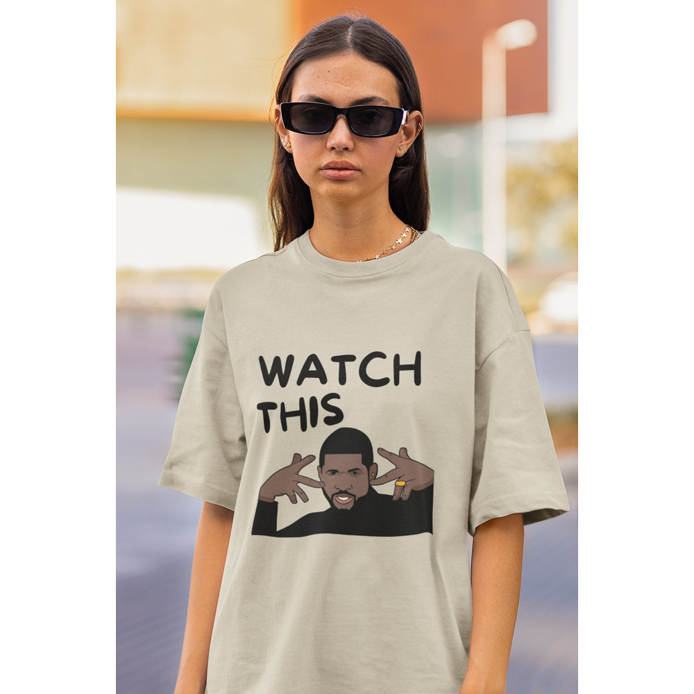 Funny Usher Shirt, Usher Watch This Meme Shirt, Unisex Graphic Tee, Usher Tour Merch, Usher Gifts, Funny Concert Tee, Unhinged Rap.jpg