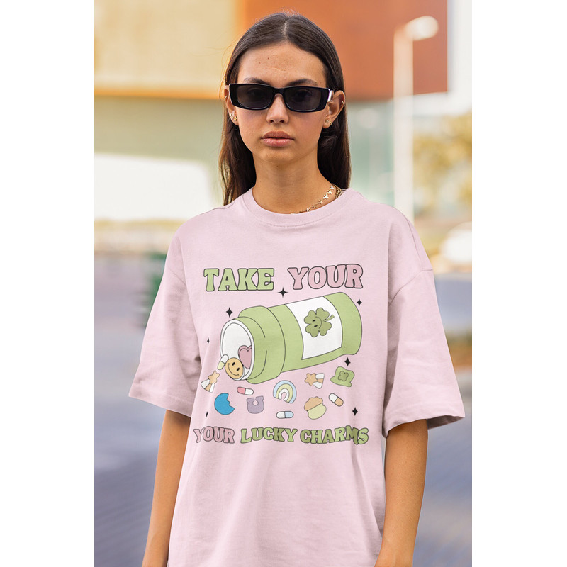 Take Your Lucky Charms, Funny St Patricks Shirt Women's, Shamrock Shirt Irish Girls, St Pattys Day Party Shirt, Cute Clover Shirt Unhinged.jpg
