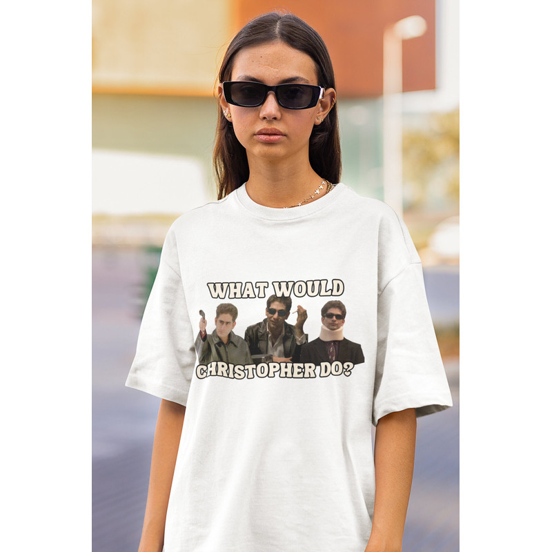 What Would Christopher Do Shirt, Moltisanti Neckbrace T-Shirt, The Sopranos Shirt, Vintage Bootleg Shirt, Funny Sopranos Gifts TV Parody Tee.jpg