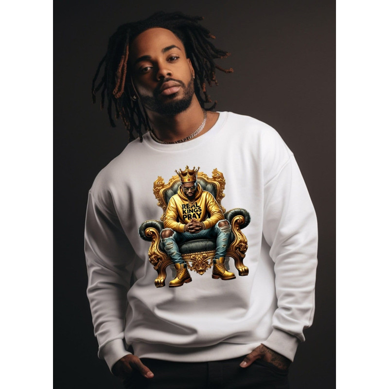 Real Kings Pray, Black King, Praying Man, Digital file, Religious Man, Black Men Pray, African American Men.jpg