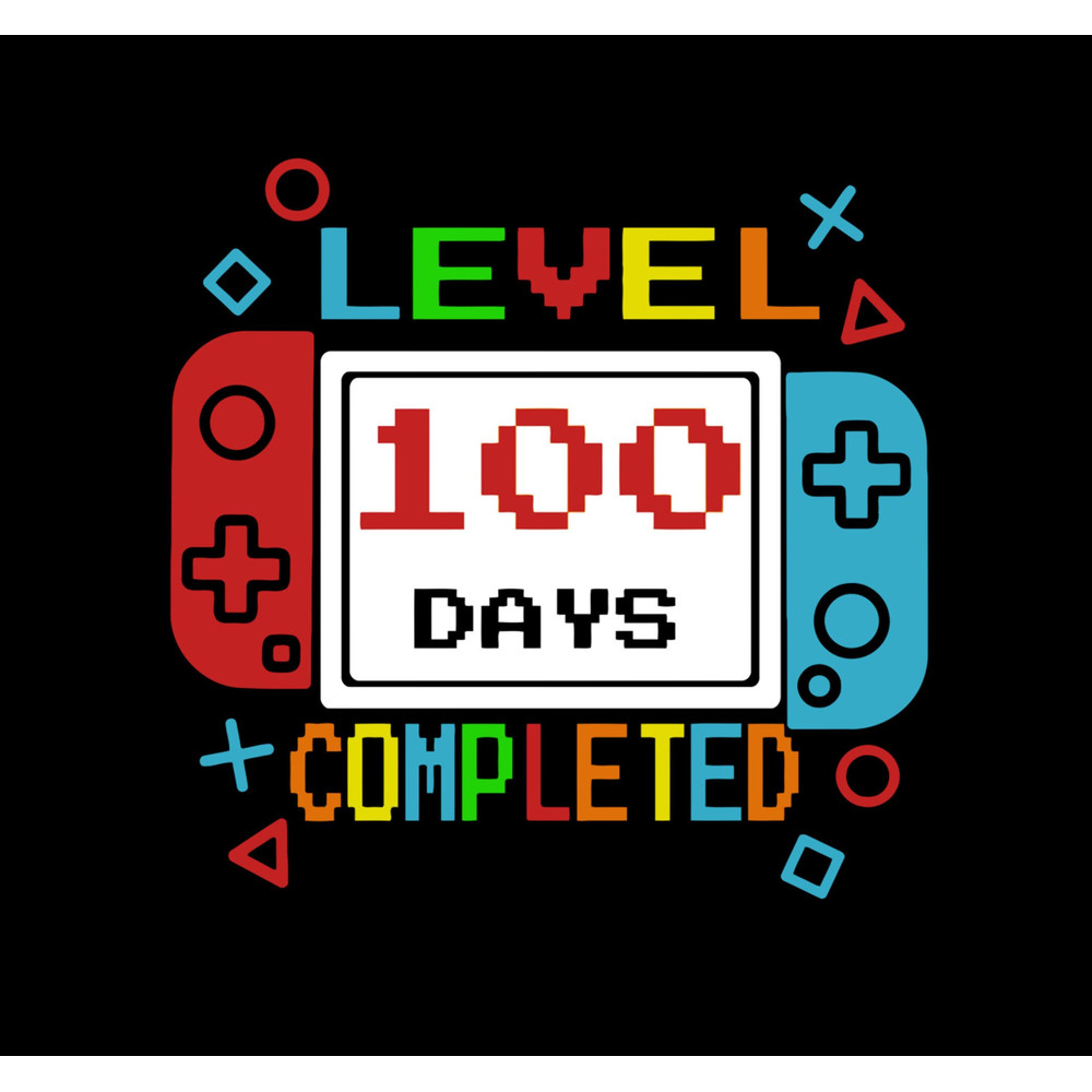 100 Days of School Completed Png, Gamer 100th Day of School Png.jpg