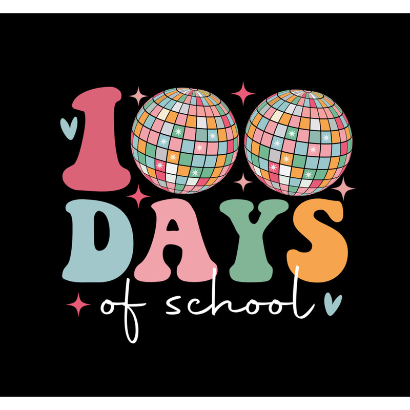 100 Days Of School Png, Disco Ball Png, Funny 100th Day Png.jpg