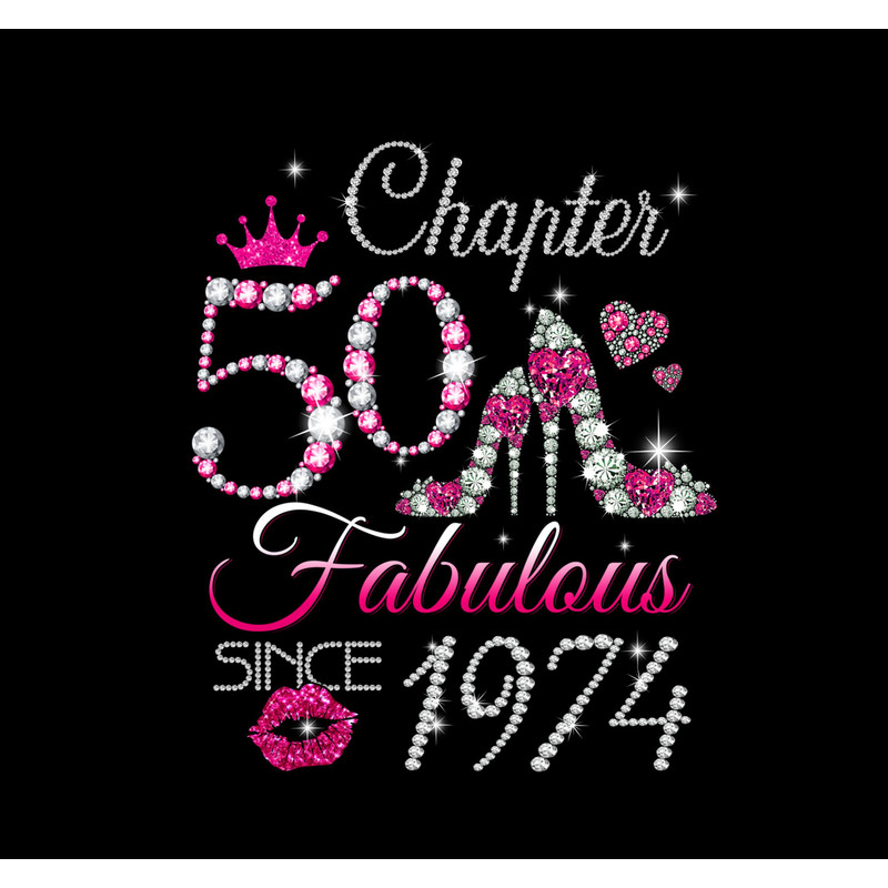 Chapter 50 EST 1974 Png, 50 Years Old 50th Birthday Queen Png.jpg