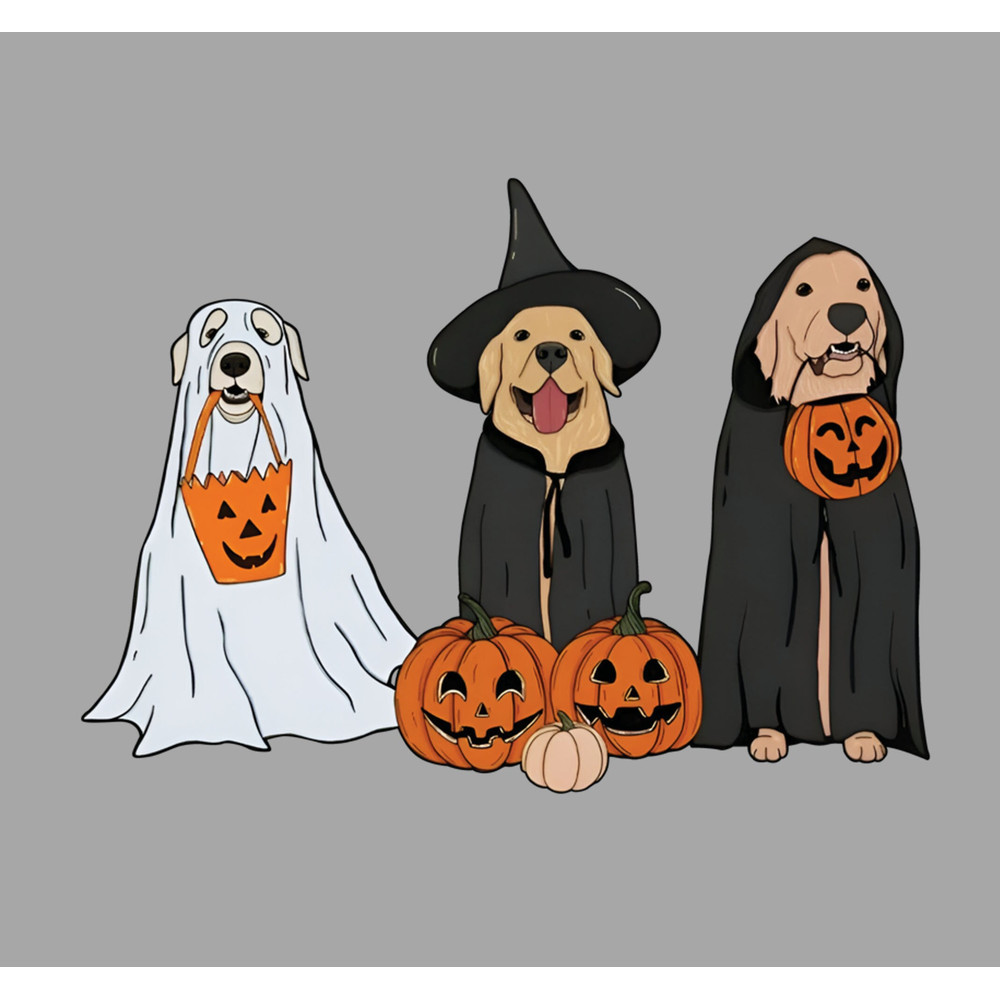 Golden Retriever Png Golden Retriever Ghost Halloween Png Rick Or Treat Dog Lovers Png.jpg