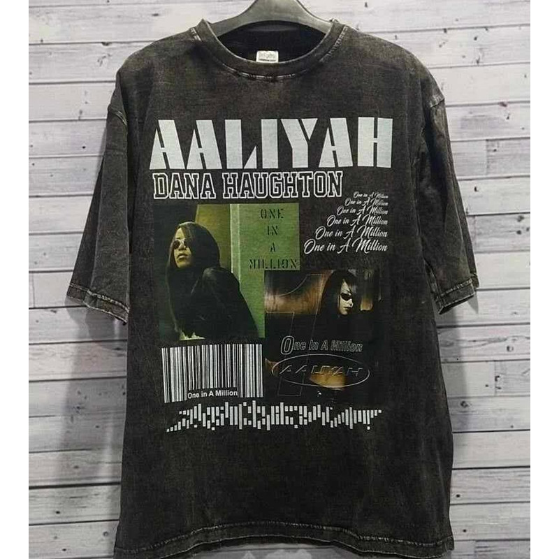 Aaliyah Vintage TShirt Artist Tees 90's Inspired Aaliyah One in a Million Bootleg Shirt Aaliyah Dana Houghton Wash Oversize Shirt.jpg