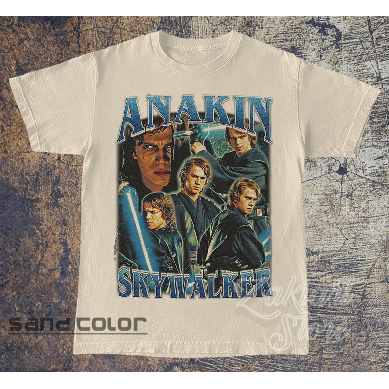 Anakin Skywalker Shirt Anakin Skywalker Vintage 90' Shirt Anakin Skywalker Classic Vintage Bootleg Shirt Anakin Skywalker BLUE Tee.jpg