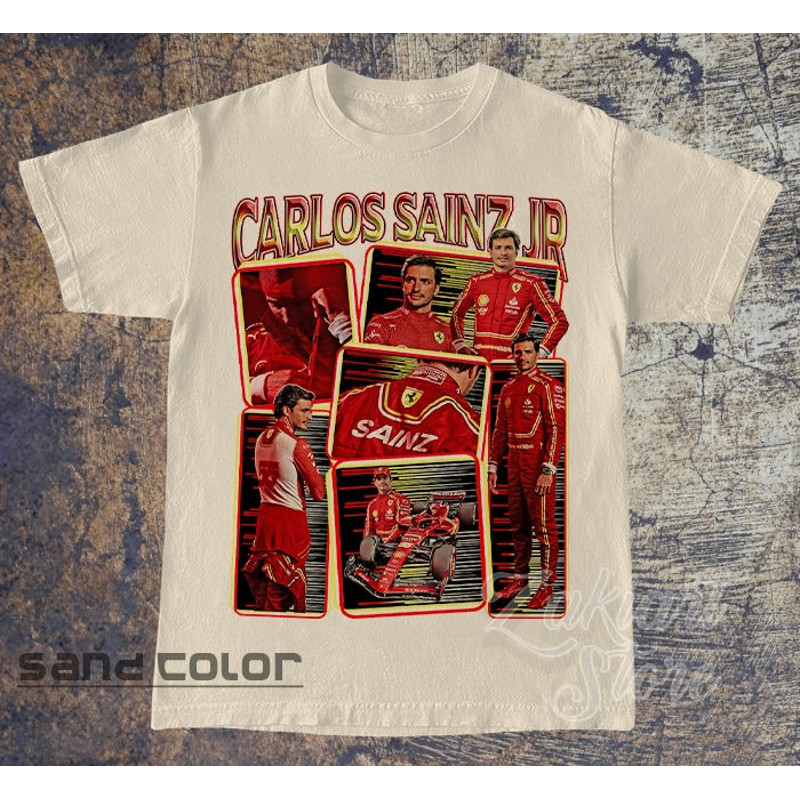 Carlos Sainz Jr 2024 tee, Carlos Sainz Jr Shirt, Formula One shirt, Classic 90s Graphic Tee, Unisex, Vintage Bootleg, Gift, Retro.jpg