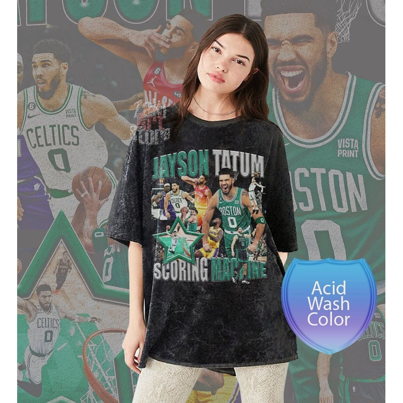 Jayson Tatum Shirt, Basketball Tee, Classic 90s Graphic Tee, Unisex Shirt, Vintage Bootleg Tee, Best Gift, Jayson Tatum Oversized Wash Shirt.jpg