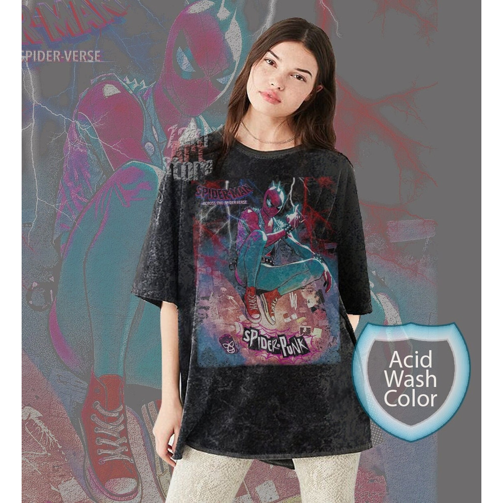 Retro Across the Spider-Verse Shirt Acid Wash Oversize shirt Vintage Spider-Punk Shirt, Across The Spider Verse tshirt bootleg.jpg