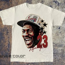 vintage 90s graphic style michael jordan face png sublimatio