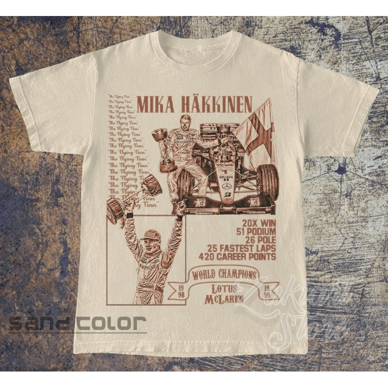 Vintage Mika Hakkinen Shirt, Racing Teams T-Shirt, Grand Prix tee, Car Race shirt, Automobile Racing Clothing, Motosport Lover Gift.jpg
