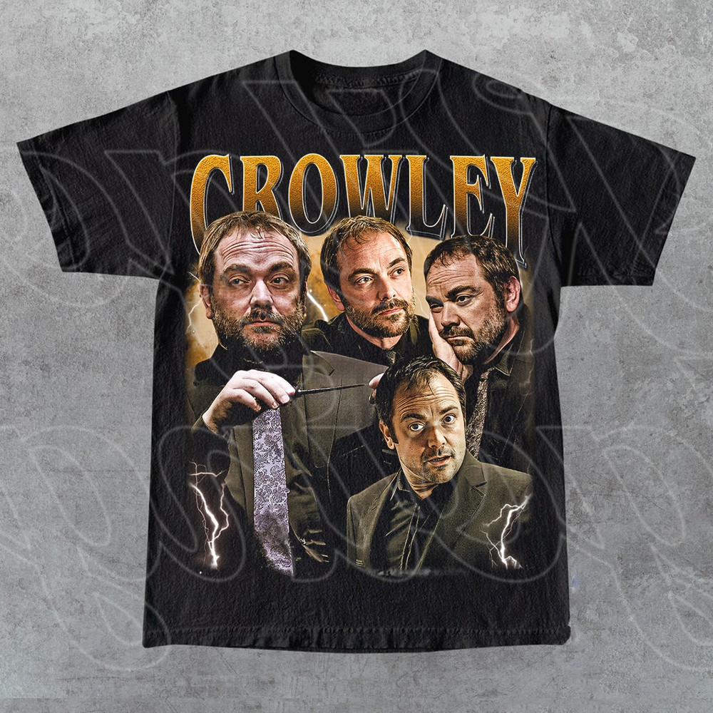 Limited Crowley Mark Sheppard Vintage T-Shirt, Gift For Woman and Man Unisex T-Shirt.jpg