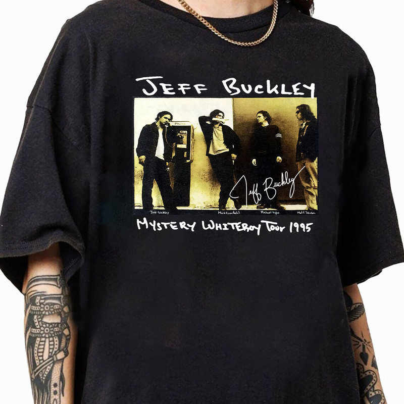 Jeff Buckley Mystery White Boy Tour 1995 Music Tour Unisex T-Shirt, Jeff Buckley Concert Graphic Shirt, Anniversary Gift for Fans.jpg