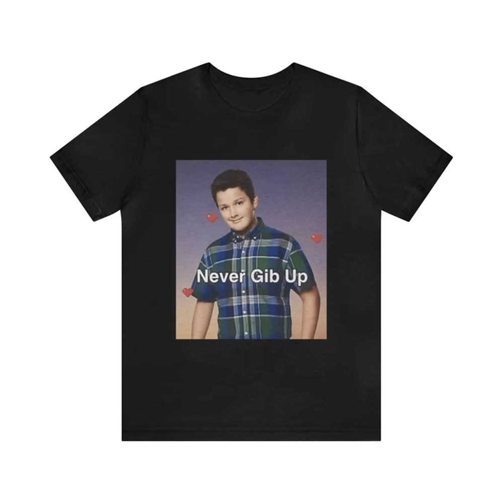 Never Gib Up Funny Gibby Meme Shirt - Funny Shirts, Parody Tees, Funny Meme, Gift Tee, Gift Meme, Funny Gibby, iCarly Shirt, Funny iCarly.jpg