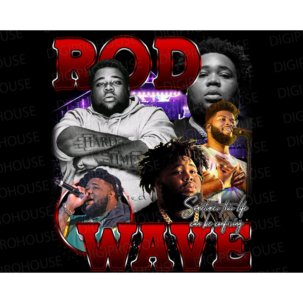 ROD WAVE T Shirt Design. PNG Digital 4500x5100 px. Rapper, Hiphop, Retro, 90s Vintage, Bootleg Tee. Instant Download And Ready To Print. 1.jpg