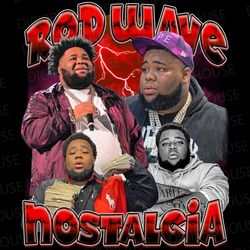 rod wave t shirt design png digital rapper, h