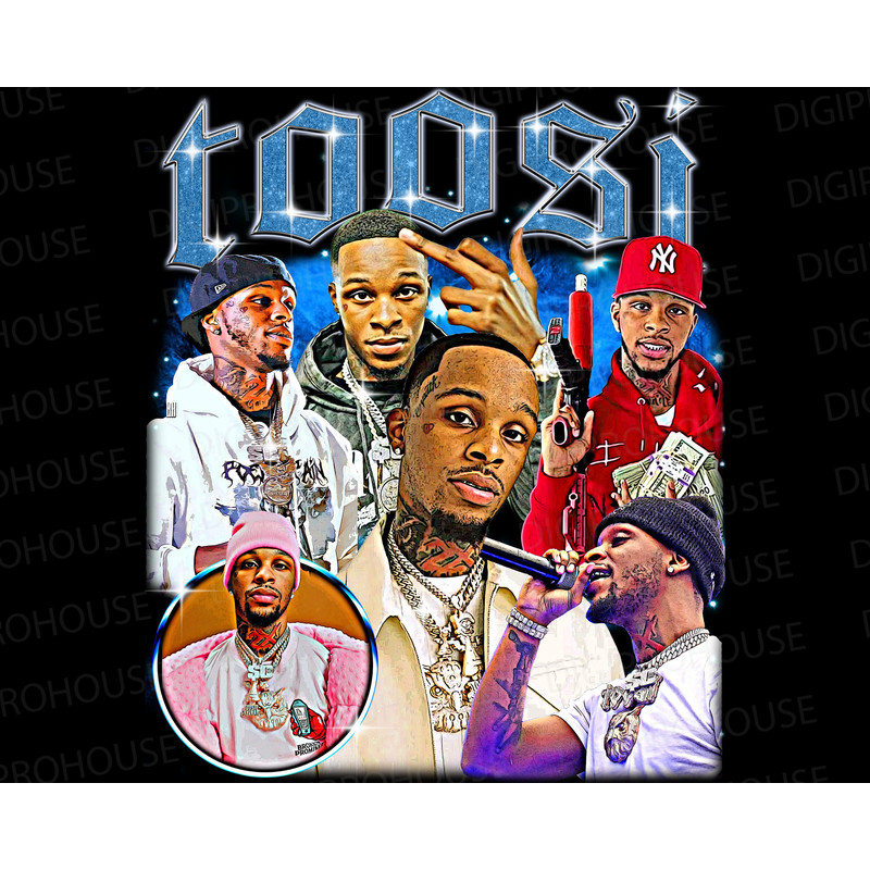 Toosii Thirt Design. PNG Digital 4500x5100 px.Retro, 90s Vintage, Bootleg Tee. Instant Download And Ready To Print..jpg